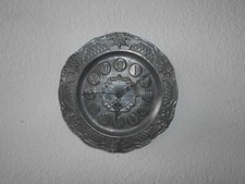 Wanduhr Zinn Metall Blei Uhr Uhren Quarzuhr Wanduhren Metalluhr D 22,7 cm