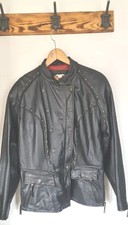 Harley-davidson..black Leather Biker Jacket Size Large Stud American Legend Rare