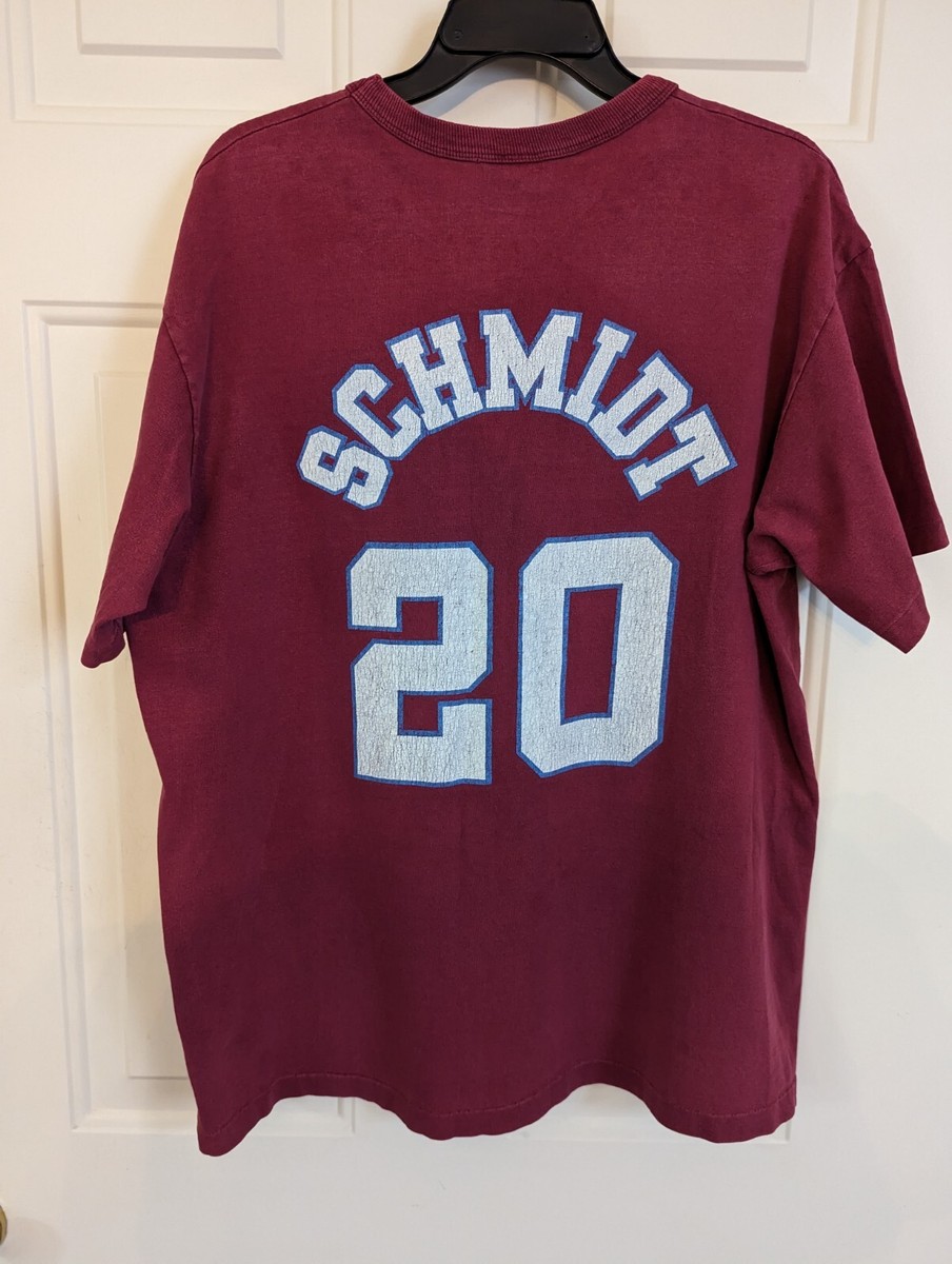 Vintage 1989 MIKE SCHMIDT 20 Philadelphia Phillies Starter T