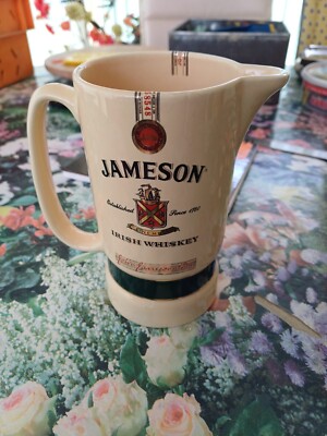 SCHÖNER KERAMIKKRUG-WERBUNG-JAMESON WHISKY-H:16 CM-ZUSTAND WIE NEU
