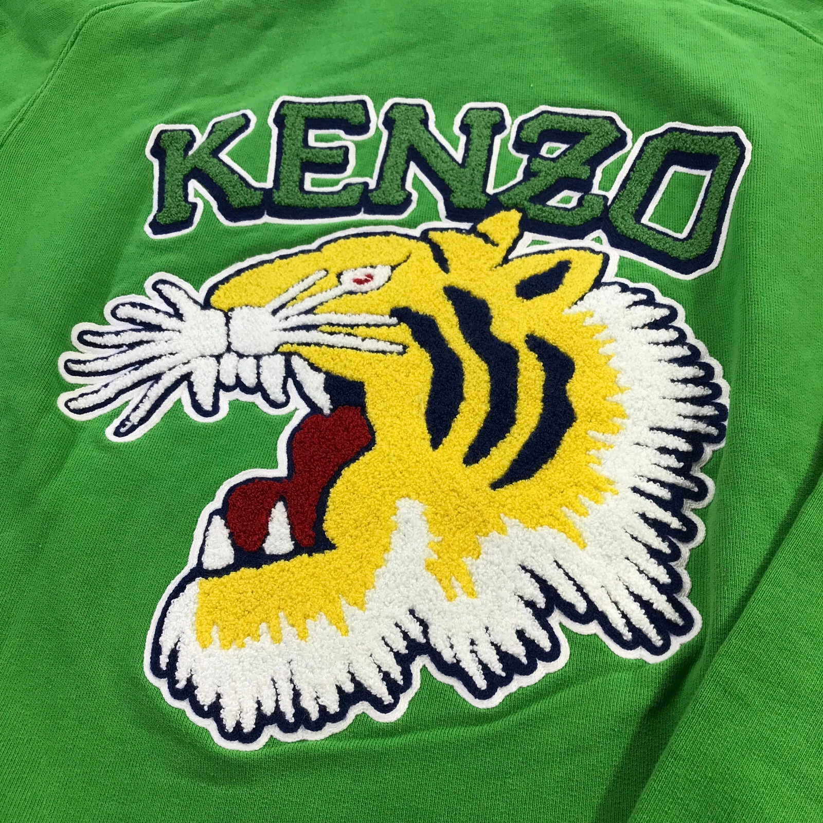 KENZO maglione uomo piccolo ricamato Tiger University 1970 felpa con cappuccio A3