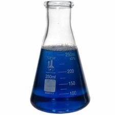 250ml Erlenmeyer Flask, Glass, Graduated, Karter Scientific 213G33 (Pack of 6)