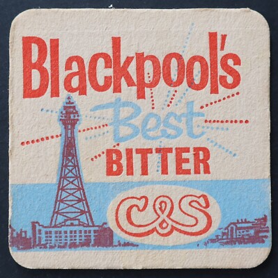 BLACKPOLL'S BEST BITTER coaster beermat beer mug 12