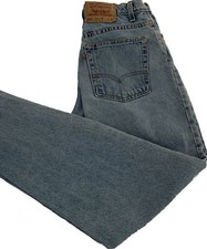 Vtg Womans Levi s 551 Relaxed Fit Hi-Rise Tapered Leg 10M Light Wash 80s/90s USA