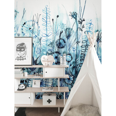 Vlies Fototapete Aquarell horizontales Dickicht Schön für Kinderzimmer