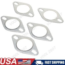 5x 2.5in Exhaust Gasket Flange Cylinder Head Gasket Kit Car 2 Bolt High Temp Car