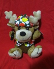 Coca-Cola Reindeer in Vest Plush Bean Bag Winter Heritage Set 1998