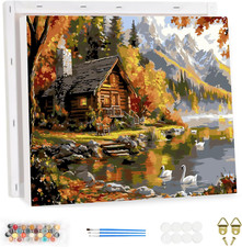 Paint by Numbers Adult Kit with Frame, Easy Painting Kits for Beginners, Paint..