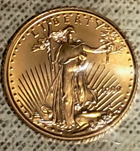 1/10 oz American Gold Eagle $5 Coin 1999 UNC/Proof  Gorgeous!!