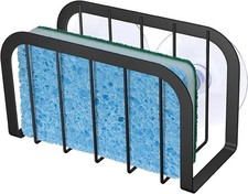 Sponge Holder for Kitchen Sink,Kitchen Sink Caddy with Sponge Holder-Black