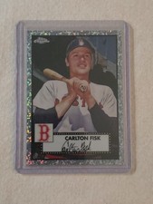 2021 Topps Chrome Platinum Anniversary 70th Mini Diamonds Carlton Fisk /70 Sox