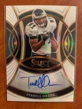 TERRELL OWENS - 2025 Panini Select Football White Prizm Autograph #d 32/35 Auto