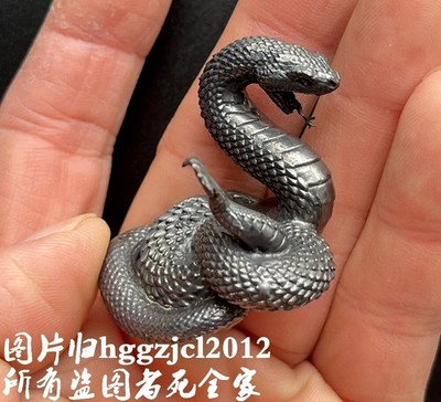 Brass Snake Statue Fierce Animal Manba Cobra Model Artworks Collection Decor