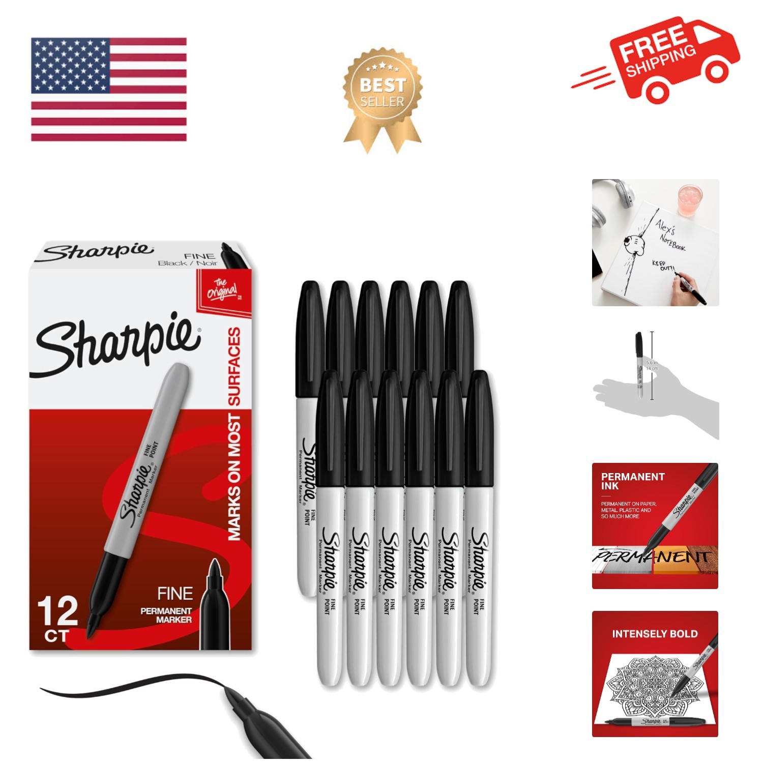 Set Quick Drying And Fade Resistant Fine Point Marker For W.