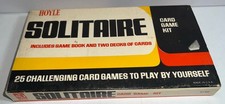 Vintage 1970s Hoyle Solitaire Card Game Booklet 2 Decks Of Cards