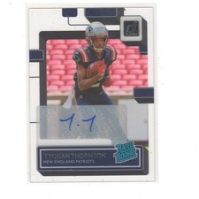 2022 Panini Clearly Donruss Rated Rookie Autograph Tyquan Thornton #72 Patriots