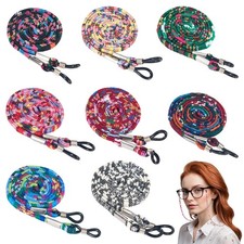 8 Pcs Eyeglasses Strap Leather Eye Glasses Holders Sunglasses Retainer Chain