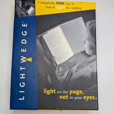 Lightwedge Reading Light Plexiglass Book Page Illuminator Bedside Working AA F5