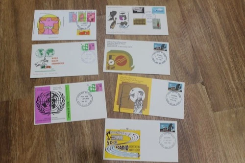 1973 AUSTRALIAN FDC COVERS X7 METRIC CONVERSION,ARCHITECTURE, RADIO, WHO