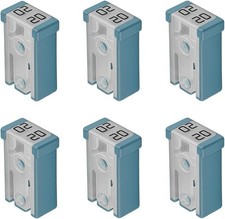 6PCS Mini Slotted Automotive MCASE Shaped Cartridge Fuse Kit, 20A 32V Vehicle Mi
