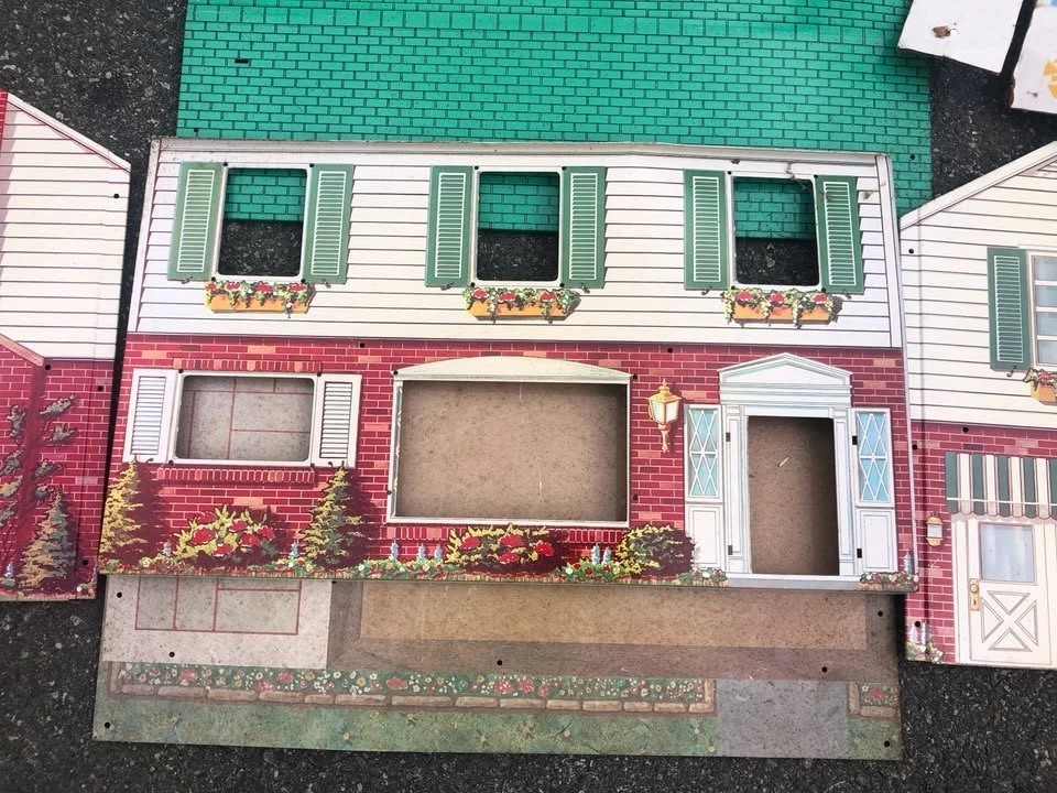 Casa de muñecas de metal litográfico de hojalata de 2 pisos Wolverine Town and Country de colección - años 60 Foto 4 de 4