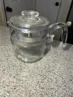 VTG Pyrex Flameware Glass Percolator Coffee Pot 6 Cup 7756 B Complete wt  Stem