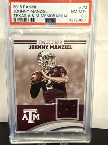 2015 Panini Johnny Manziel - Texas A&M Memorabilia- #JM-A&M - PSA 8.5 - Picture 2 of 5
