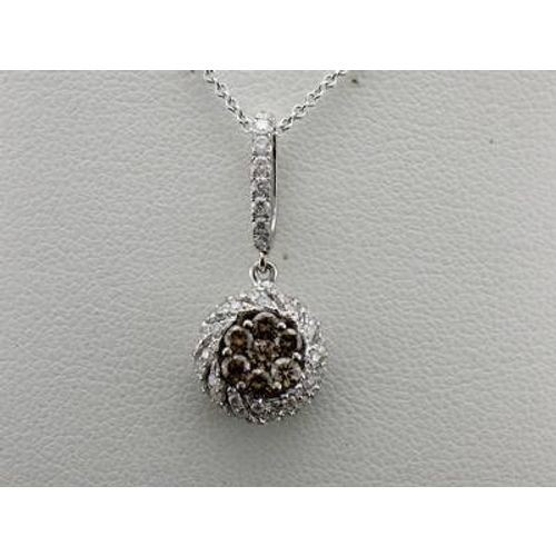 Le Vian 14K White Gold G-H SI1-SI2 Diamond 1 cts Pendant Necklace 18"