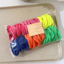 100PCS Elastic Hair Accessories - Seamless Cotton Hair Bands, Soft Ponytail Hold