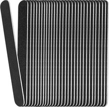 Emery Board Nail Files 24 Pack, 100/180 Grit Wooden Nail File for Natural
