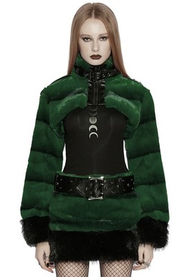 Punk Rave Jacke Hex Fur Emerald
