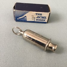 Vintage The Acme Siren - Whistle - England  - Safety -  Alarm - Police - W/ Box