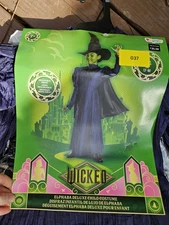 NEW Wicked Elphaba Deluxe Child Costume Girls Movie Cosplay Witch Disguise M 7-8