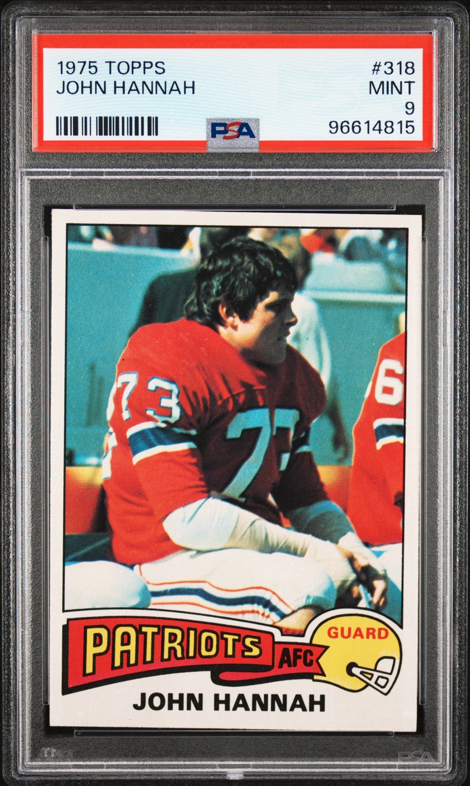 1975 TOPPS #318 JOHN HANNAH PSA 9
