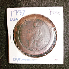 1797 King George III Cartwheel Penny Copper Coin KM#618   (#2)