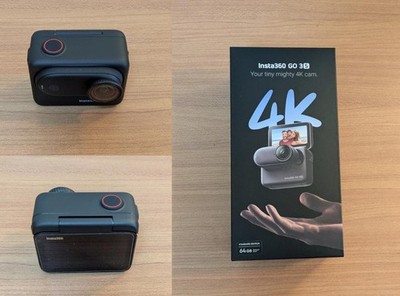 Insta360 Go 3s Camera Black 64GB with Box Manual and Genuine Accessories
