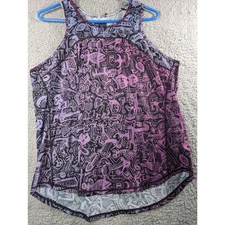 Janji X Arwin Tank Top Womens Large Helio Tech Tank Batik Purple Running Shirt