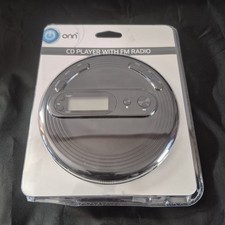 Portable CD Player FM Radio Earbuds Battery Operated Anti Skip LCD Display Onn