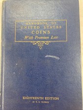 1961 Blue Book 18th Edition Handbook of United States Coins R.S. Yeoman