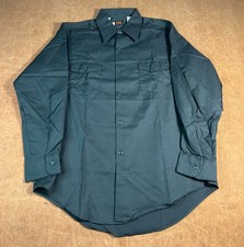 Vintage Lee Two Pocket Made in USA Basic Green Button Up Shirt Large