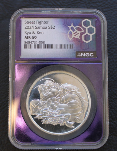2024 Samoa Ryu & Ken Street Fighter MS 69 NGC $2 1oz. 0.999 Silver LVB5.72