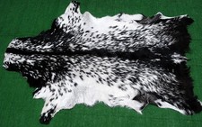 Luxury Goat hide Rug Hair on Area Rug Size 38"x24" Animal Leather Goat Skin G372