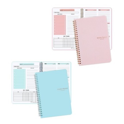 Coil-binding Weekly Planner 52 Week Journal Notebook Undated Academic Planner