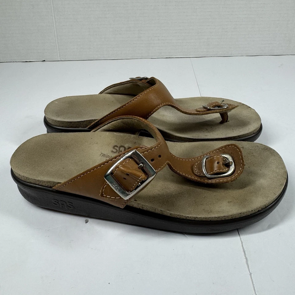 SAS Women's Sanibel Comfort Thong T-strap Slide Sandal Caramel Size 7 M - Image 2 of 4
