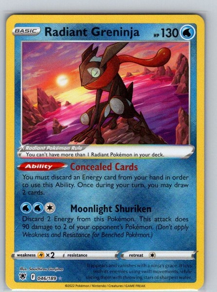 Pocket Scout - Radiant Greninja 046/189 Holo Radiant Rare SWSH10: Astral Radiance LP