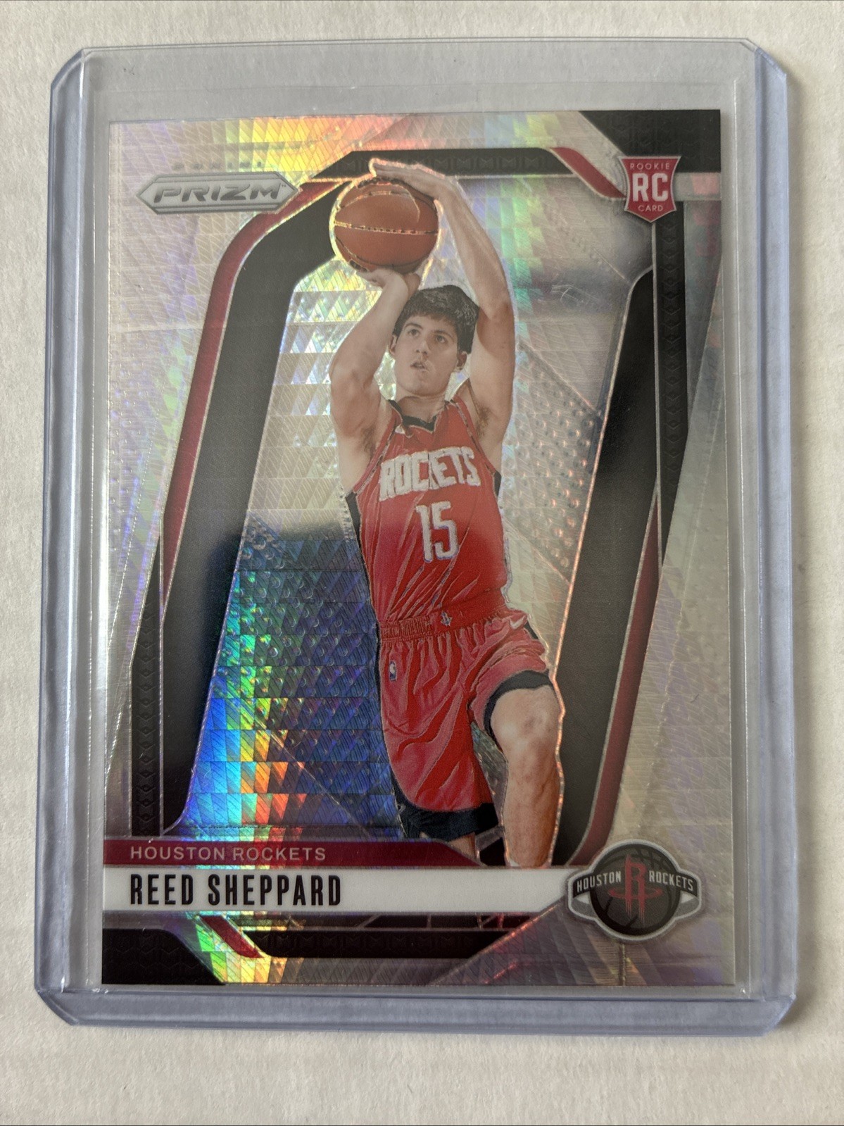 2024-25 Panini Prizm Hyper Prizm Reed Sheppard #268 Rookie RC SP Rockets