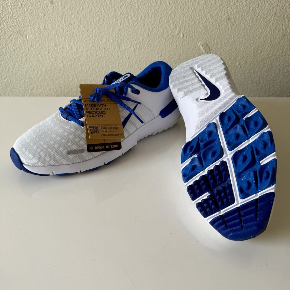 Nike Free Golf NN Golf Shoes (White/Grey/ Royal Blue) US 12 