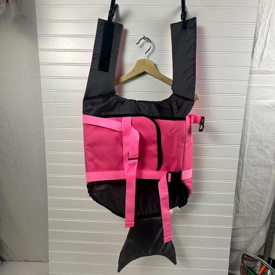 Traje de baño grande rosa negro perro sirena chaleco salvavidas chaqueta ajustable y protector Foto 2 de 4