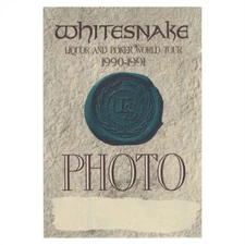 Whitesnake 1990 Slip of the Tongue Concert Tour Photo Backstage Pass