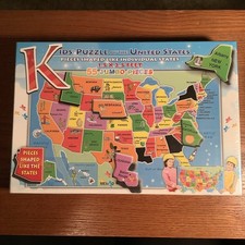 United States Kids Puzzle 55 Jumbo Pieces New in Box